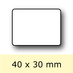 Étiquettes Blanco op rol - 25 mm rondes - blanc mat