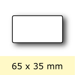 Trouwens Overtreden George Bernard Etiket 65 x 36 mm, op rol, mat wit, blanco | HetEtiket